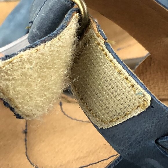 Born Women's Size 8 Jamez Blue Leather Open Toe Ankle Strap Casual Sandals - Picture 6 of 15